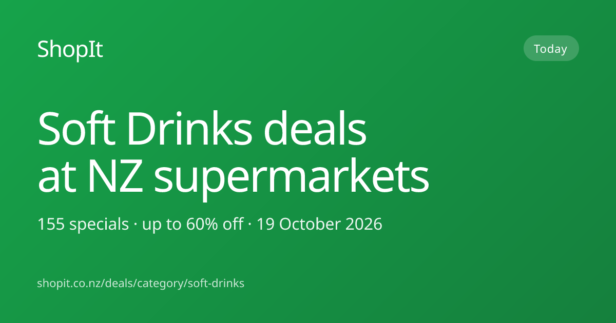 Soft Drinks specials this week — 136 current deals at NZ supermarkets ...