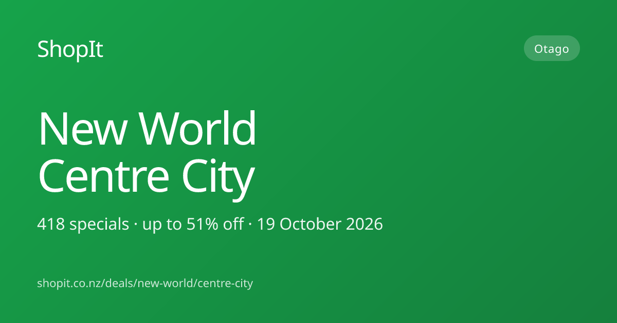 New World Centre City specials this week — 401 current deals, refreshed ...
