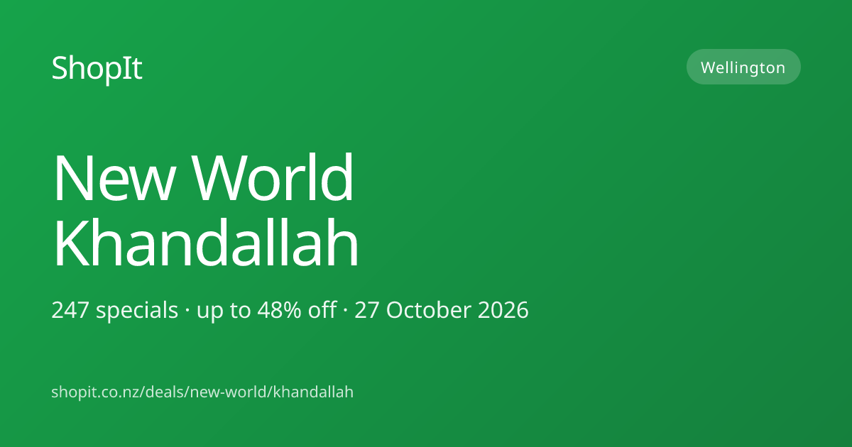 New World Khandallah specials this week — 238 current deals, refreshed ...