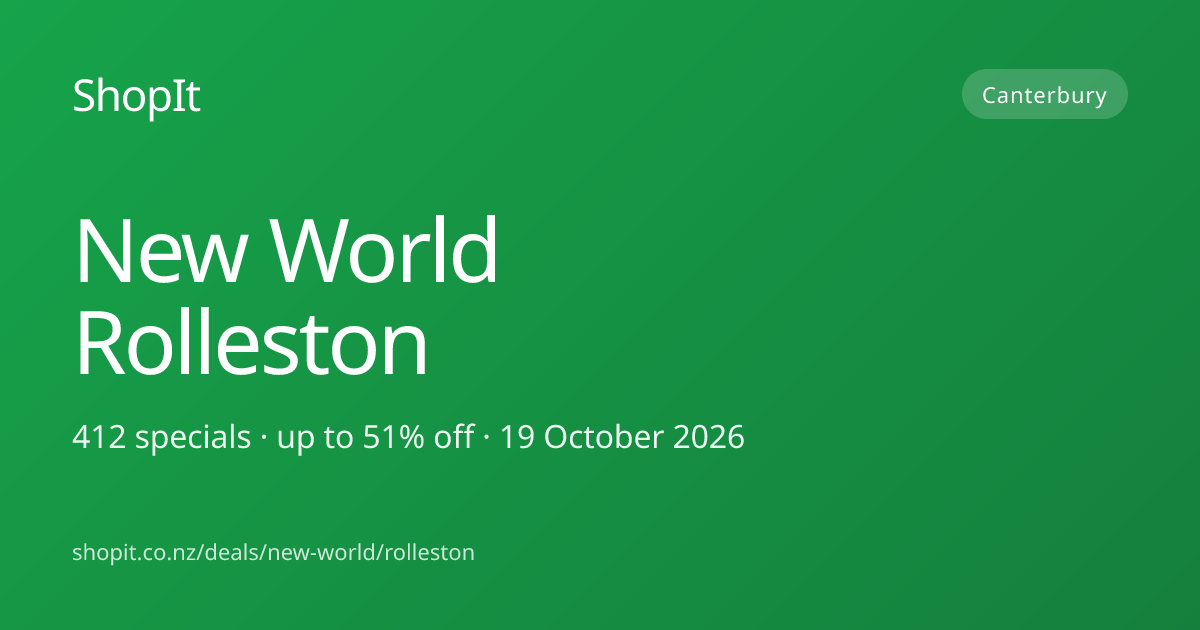 New World Rolleston specials this week — 346 current deals, refreshed ...