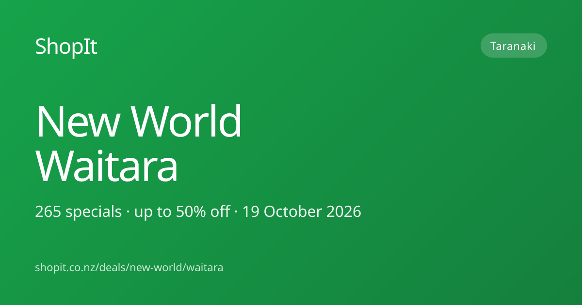 New World Waitara specials this week — 222 current deals, refreshed ...