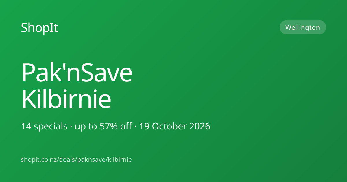 Pak'nSave Kilbirnie specials this week — 3 current deals, refreshed ...
