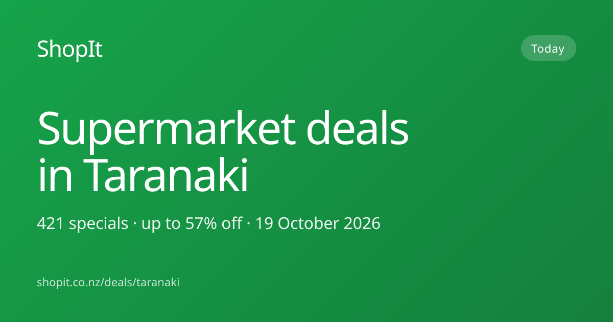 Taranaki supermarket specials this week — 421 current deals, refreshed ...